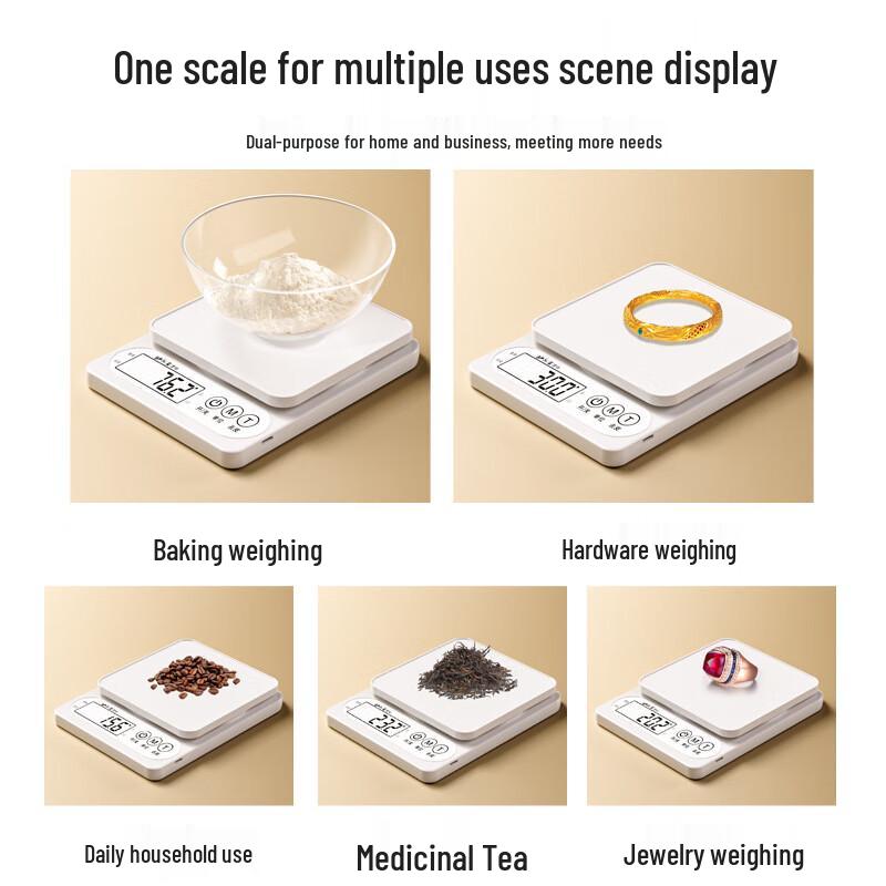 OUOETY 10kg/0.1g High-Precision Digital Kitchen Scale