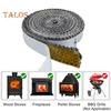 10/12/15MMx2M Fiberglass Fireplace Door Sealing Strip Self-adhesive High Temperature Wood Stove Door Replacement Flat Gasket Rope Tape