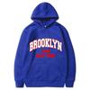 Осень Зима Brooklyn1988 Нью-Йорк Принт Однотонное Худи Классическое Пальто Повседневное Худи Уличный Свитшот Подарок