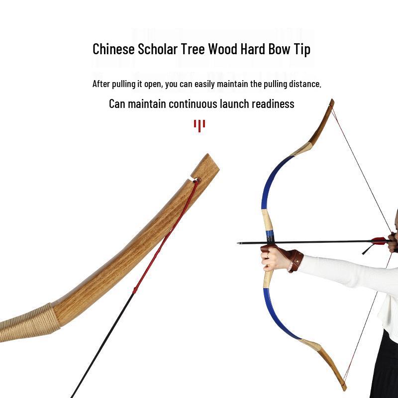 C7 Traditional Ming Han Bow & Arrow Set: Antique Mongolian Archery Equipment for Museums, Scenic Areas, Schools, and Team Building.