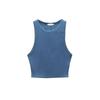 Spring New Arrival Fashion Style Fashionable Stylish Outfit Slim round Neck Sleeveless Short Tops 3253324
