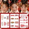 2026 New Year Glitter Cartoon Face Stickers - Colorful Tattoo Stickers for Spring Festival Stage Makeup