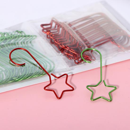 20 шт., крючки для рождественских украшений, универсальные изысканные подвесные крючки в форме звезды для праздничного украшения