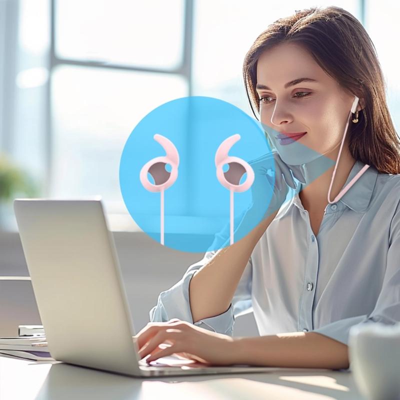 Обновленные силиконовые ремешки-держатели для наушников 40 см шнурок на шею Гибкие силиконовые ремешки для наушников Удобные для спорта