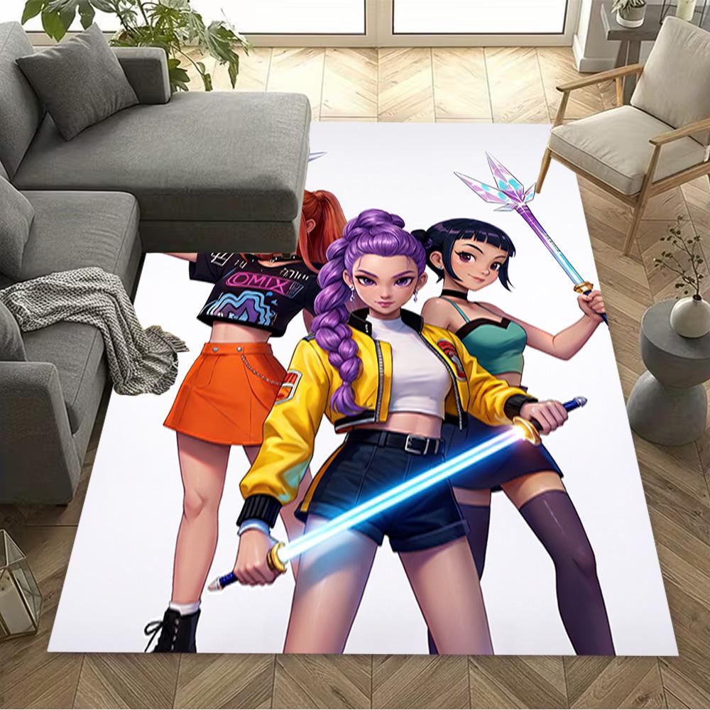 Colorful Friends Party Floor Rug Office Rug Suitable for Outdoor Kitchen Playrooms Game Room Anti-slip Rug Decorate Offices