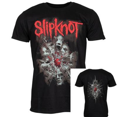 Хлопковая футболка Slipknot с графическим принтом 'Shattered', с круглым вырезом, повседневная, унисекс, летний топ