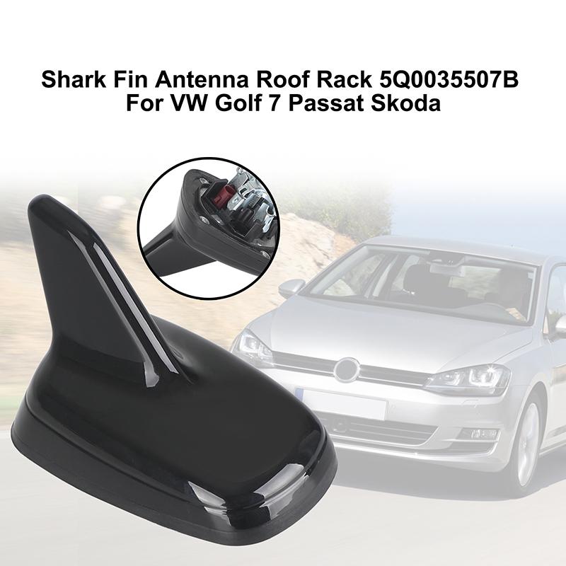 Глянцевая черная антенна-плавник акулы для VW Golf MK7 GTI, Усилитель сигнала GPS GSM Замена антенны на крыше для Volkswagen Passat B8 Tiguan T-Roc 5Q0035507B5FQ