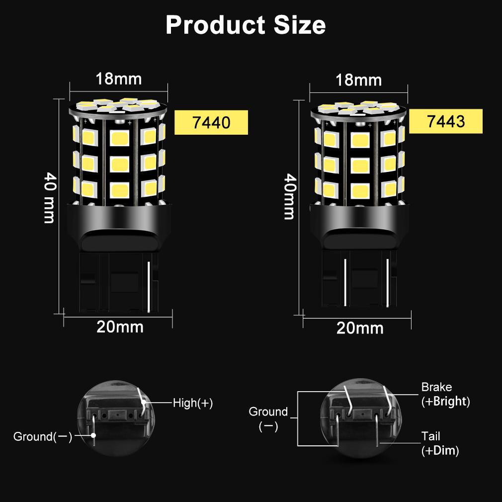 1 шт. 1156 BA15S P21W LED BAU15S PY21W BAY15D Светодиодная лампа 1157 P21/5W R5W T20 LED 7440 7443 W21W Светодиодная автомобильная лампа указателя поворота заднего хода 12 В