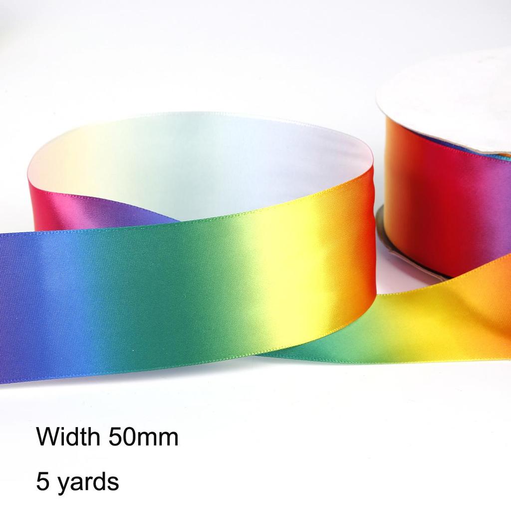 Шелковистые ленты в крупный рубчик градиентного цвета, украшения для свадьбы, фестиваля, вечеринки, бант, открытка, подарочная упаковка, принадлежности