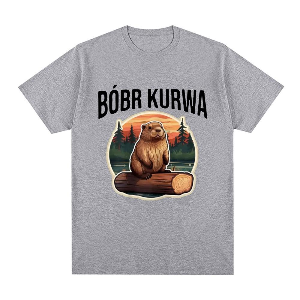 Bober Kurwa Bobr Tshirt Funny Meme Graphic Unisexs Women Fashion Hip Hop Short Sleeve Loose Tshirts Comfort T Shirt