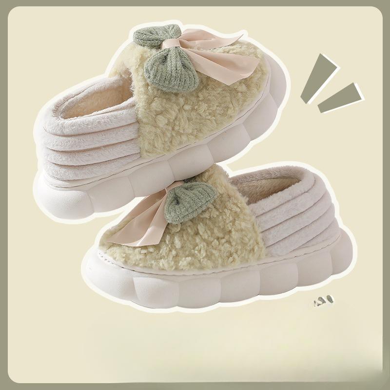 Женские утолщенные флисовые хлопковые туфли