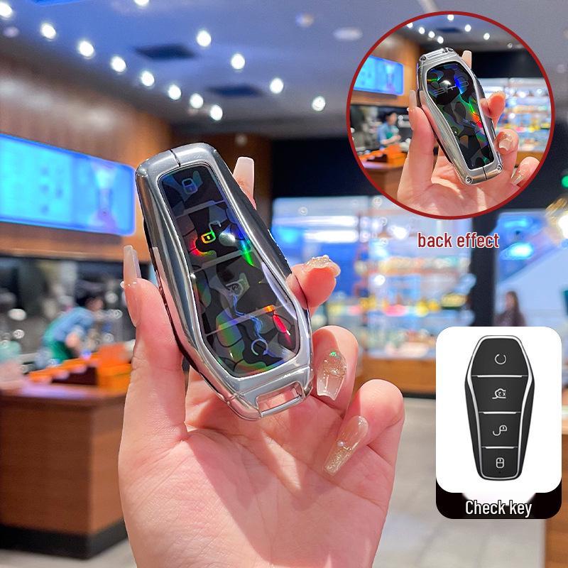 BYD Key Case for Song Plus, Qin DMi, Han EV, Dolphin, Seagull - Metal Buckle Full Coverage Accessories