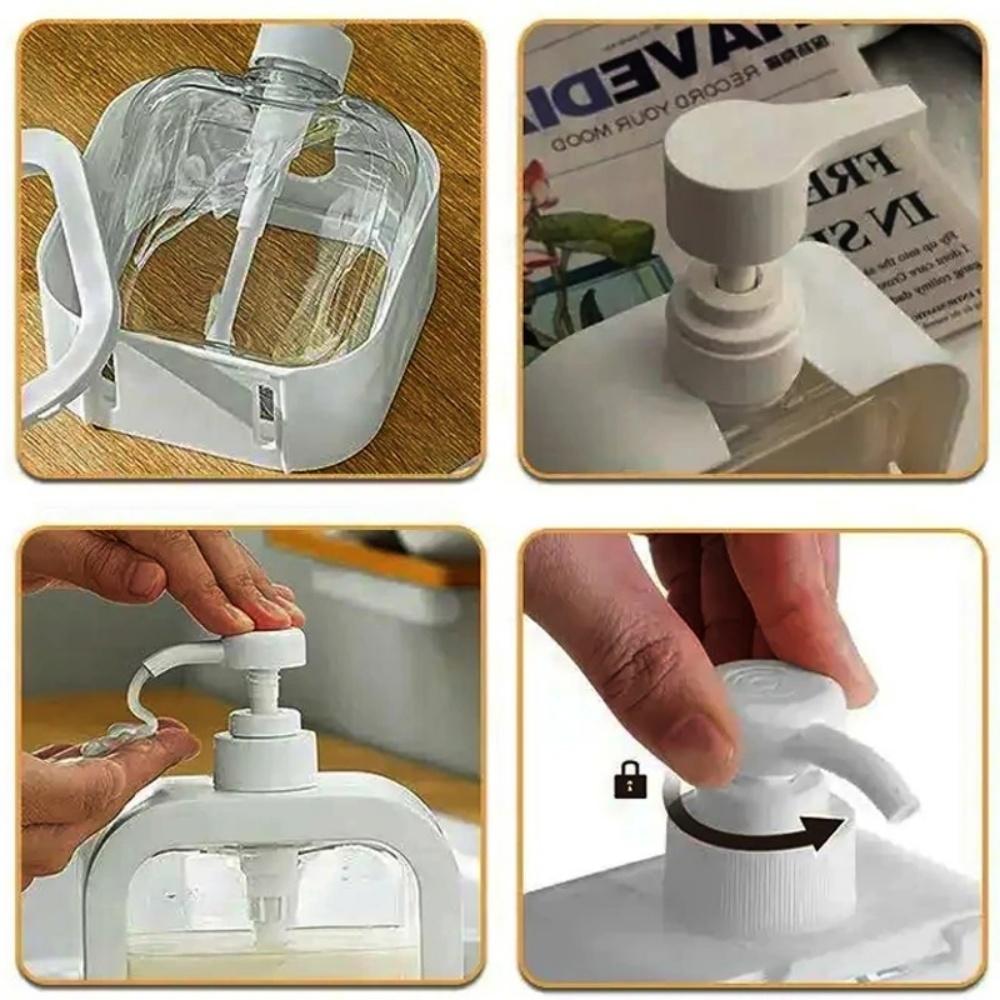 1 шт. 300 мл Диспенсер для мыла для ванной комнаты, многоразовый, для лосьона, шампуня, геля для душа, портативный дорожный диспенсер, пустой дозатор с помпой для ванной