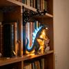 Library Lantern Bookshelf Lamp Lantern, Vintage Hanging LED Lamp, Decorative Book Nook Light Ornament Study Room Table Accessory for Reading