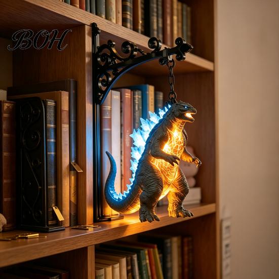 Library Lantern Bookshelf Lamp Lantern, Vintage Hanging LED Lamp, Decorative Book Nook Light Ornament Study Room Table Accessory for Reading
