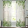 Bamboo Background Sheer Curtains Bedroom Voile Curtain Living Room Window Sheer Curtains Kitchen Tulle Drapes