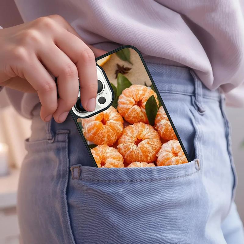 Mandarin Fruit Peeled Phone Case For iPhone 17 Air 15 16e 14 13 Pro Max Coque 12 11 Pro Max PLUS cover