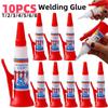 10-1 шт. 50 мл Мощный клей для сварочного ремонта Универсальный суперклей Маслянистая жидкость Наполнитель для сварки металла Быстросохнущий для металла Дерева Кожи