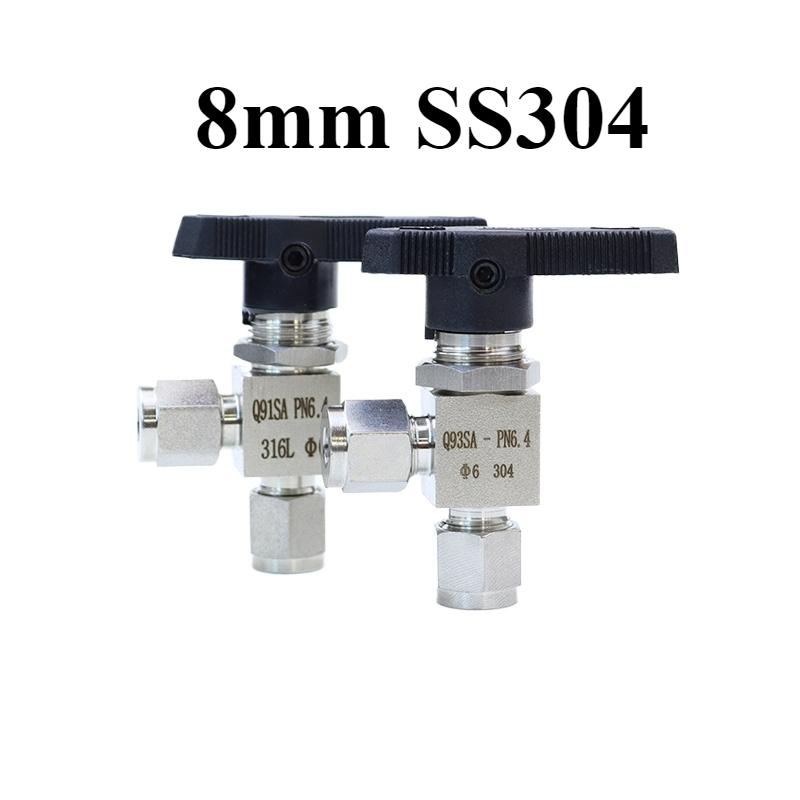 3 4 6 8 10 12 14 16 мм 1/8" 1/4" 1/2" Наружный диаметр трубки Компрессионный фитинг 304 316 Нержавеющая сталь Угольник Шаровой кран Вода Газ Топливо