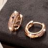 Элегантные серьги-кольца в богемном винтажном стиле с сверкающими кубическими циркониями, гипоаллергенная медь - Идеально для женской вечеринки
