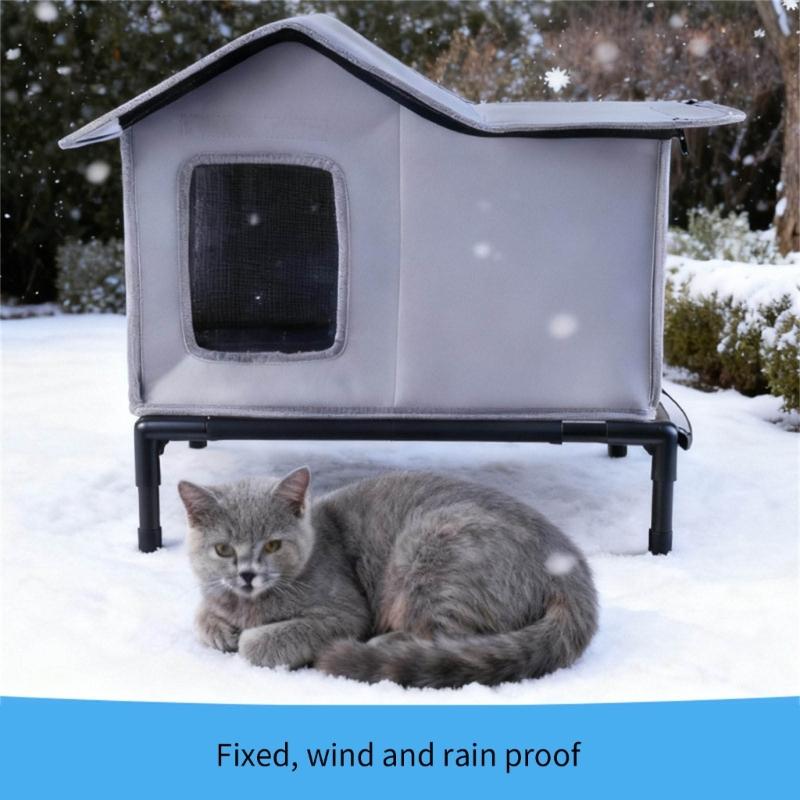 Легкая портативная лежанка для кошек, влагостойкая, утепленная лежанка для питомцев, для легкой транспортировки и универсального использования