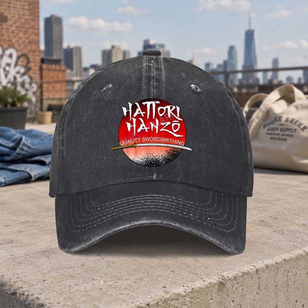 1pc Hattori Hanzo Katana Baseball Cap Suitable For Thanksgiving Gifts Themed Unisex Hat With Hook Loop Closure Anime For B