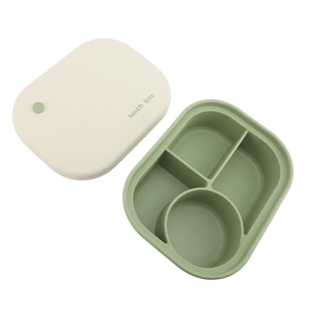 4 Compartment Lunch Storage Container Silicone Thermal Lunch Box Food Container For Travel