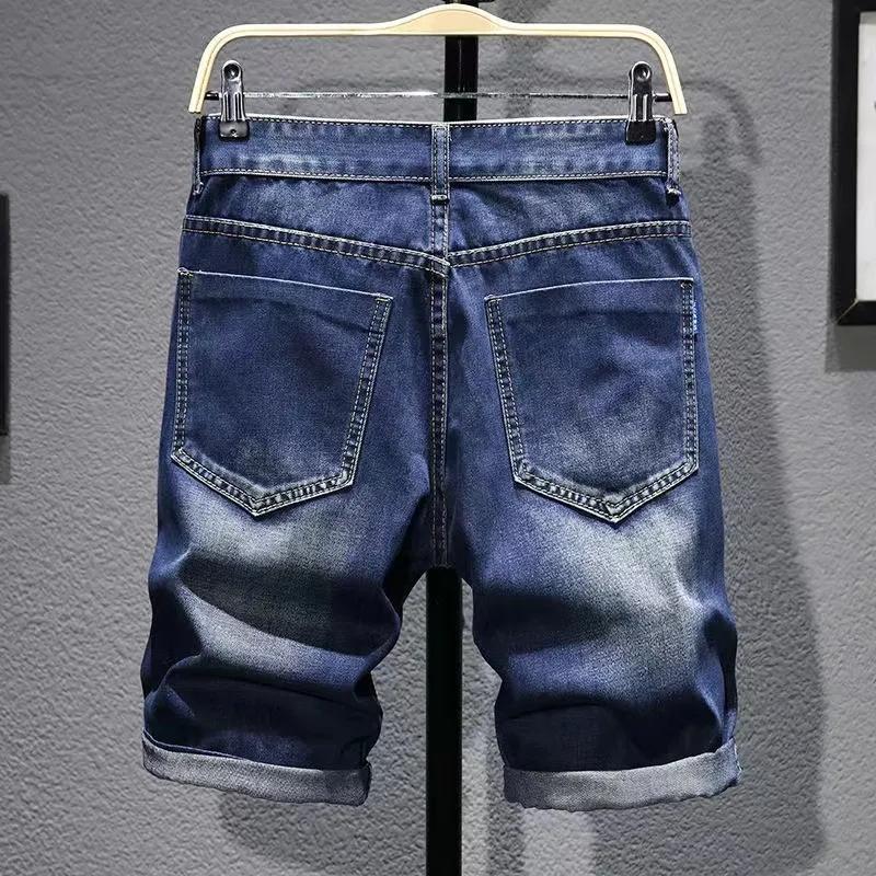 Summer Thin Denim Shorts Men's Jeans Men's Straight Loose Denim Casual Pants