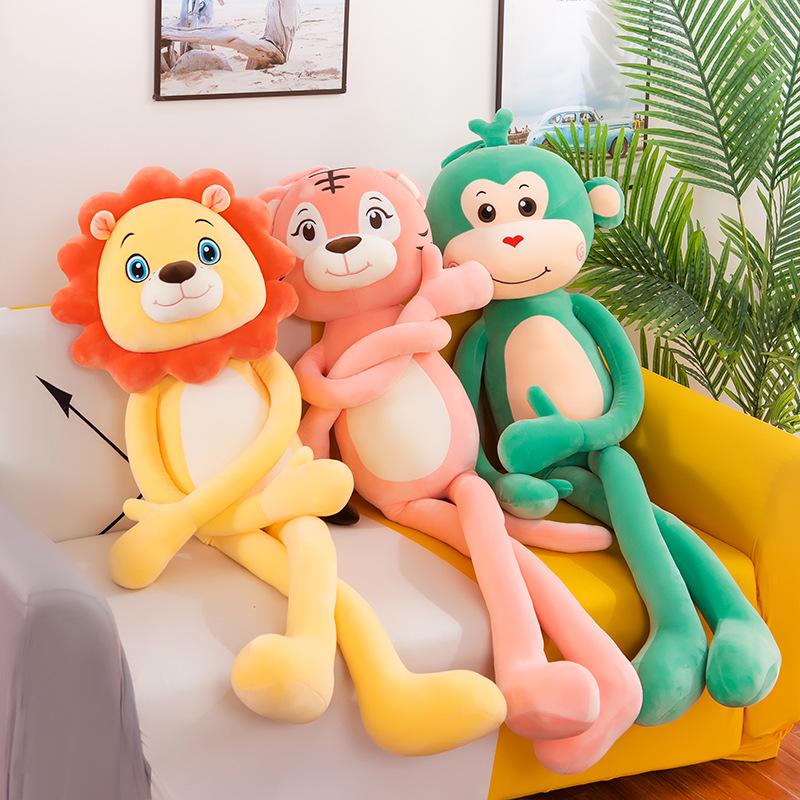 Lion Super Soft Подушка для сна Большая кукла Обезьяна Длинные ноги Тряпичная кукла Плюшевая игрушка Девочка Кровать Кукла-щипок