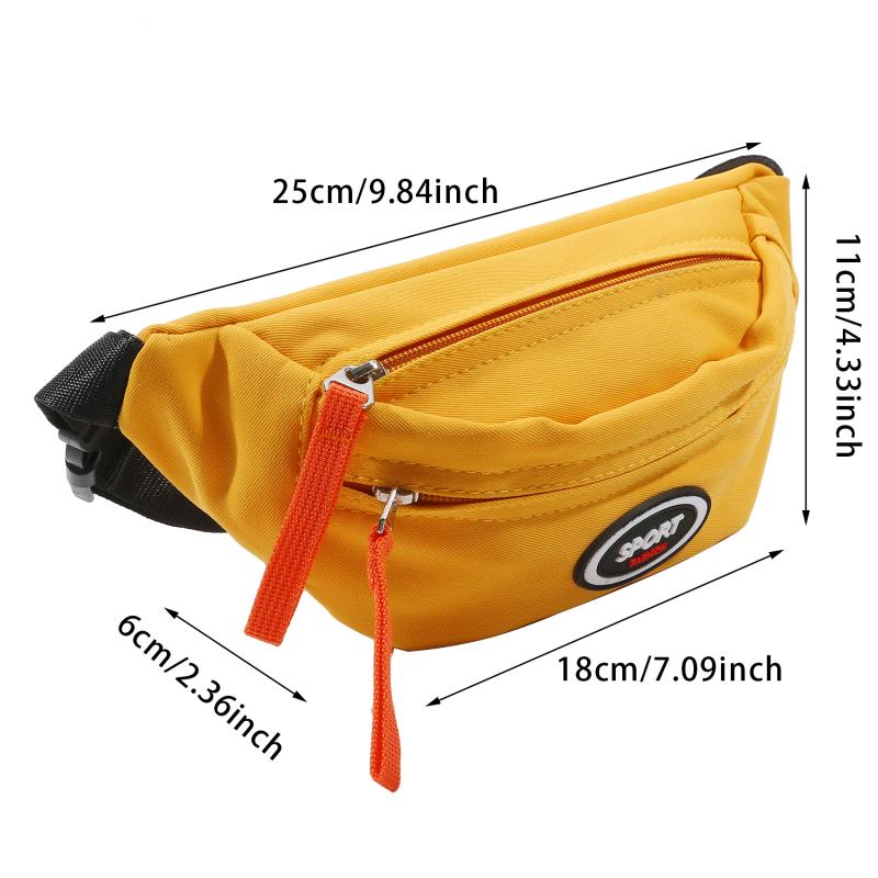 Детская сумка для мальчиков и девочек 5-7 лет, однотонная холщовая сумка с буквенным узором, детская модная повседневная водонепроницаемая сумка на грудь