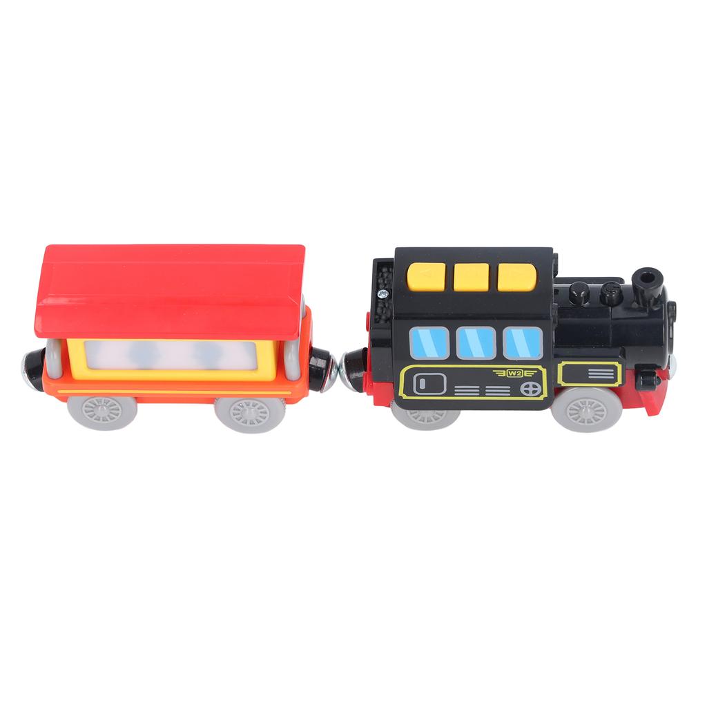 Паровоз на батарейках, пластиковый обучающий магнитный поезд, игрушка для детей, день рождения