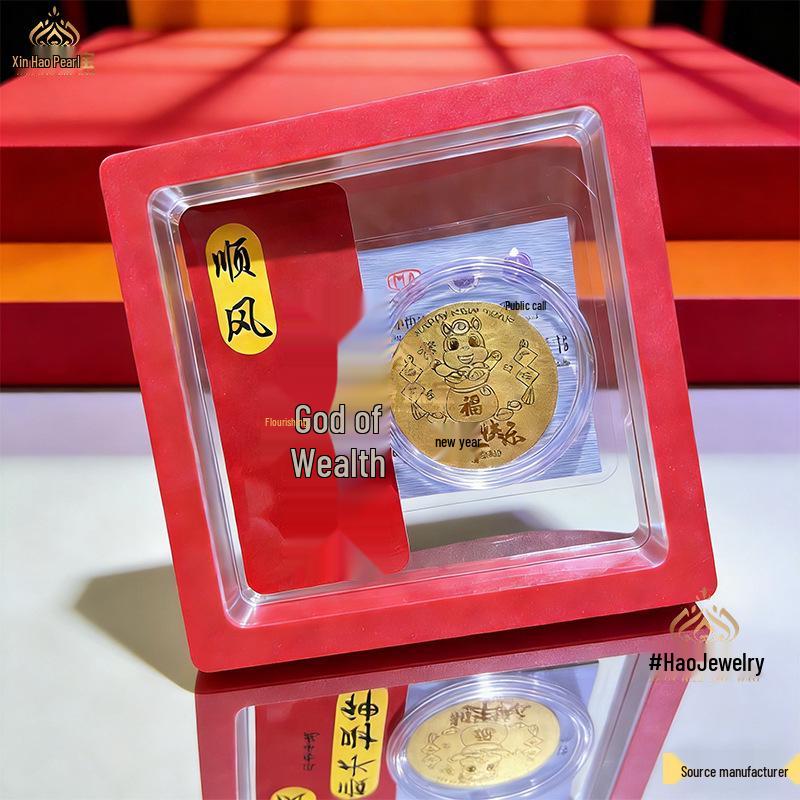 Pure Gold Persimmon Ruyi Phone Sticker - Attract Wealth & Fortune