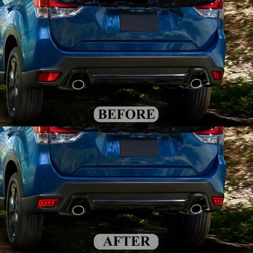 Для Subaru Forester 2019 2020 2025 2025 2025 Автомобильный светодиодный задний бампер отражатель света задний последовательный автоматический указатель поворота стоп-сигнал 12 В