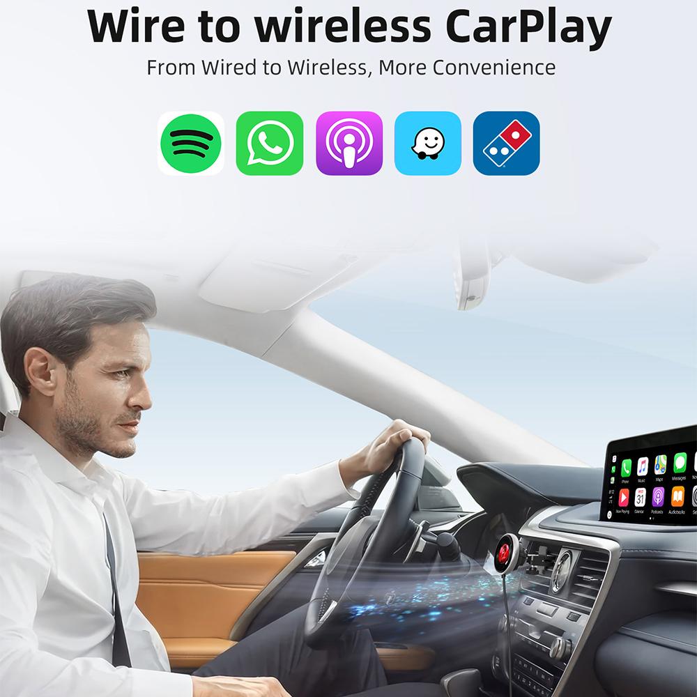 1,6-дюймовый беспроводной Carplay Clip Двухъядерный 1,0 ГГц ARM Cortex A7 Автомобильные цифровые часы Фоторамка Wifi Bluetooth Carplay Clip