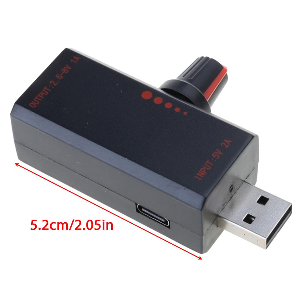 Регулятор скорости USB-вентилятора 5В2А Бесступенчатый регулятор скорости USB-вентилятора с переключателями для офисов Диапазоны регулировки выхода 5В-9В1А