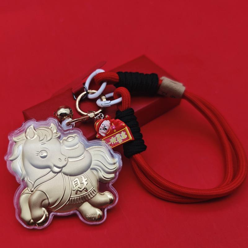 Брелок 'Год Лошади 2026' Богатство Год Удачи Цепочка для телефона Сувениры Шнурок для ключей мобильного телефона