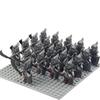 Средневековый Римский Рыцарь Крестоносцы Спартак Эомер Король Халдир Урук-хай Солдат Фигурки с Копьем Строительный Блок Детские Steam Игрушки