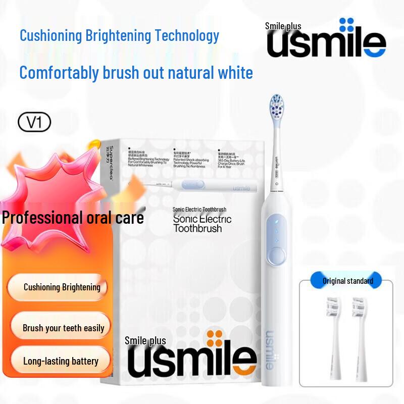 usmile V1 Звуковая электрическая зубная щетка, штепсель CN (адаптер в комплекте)