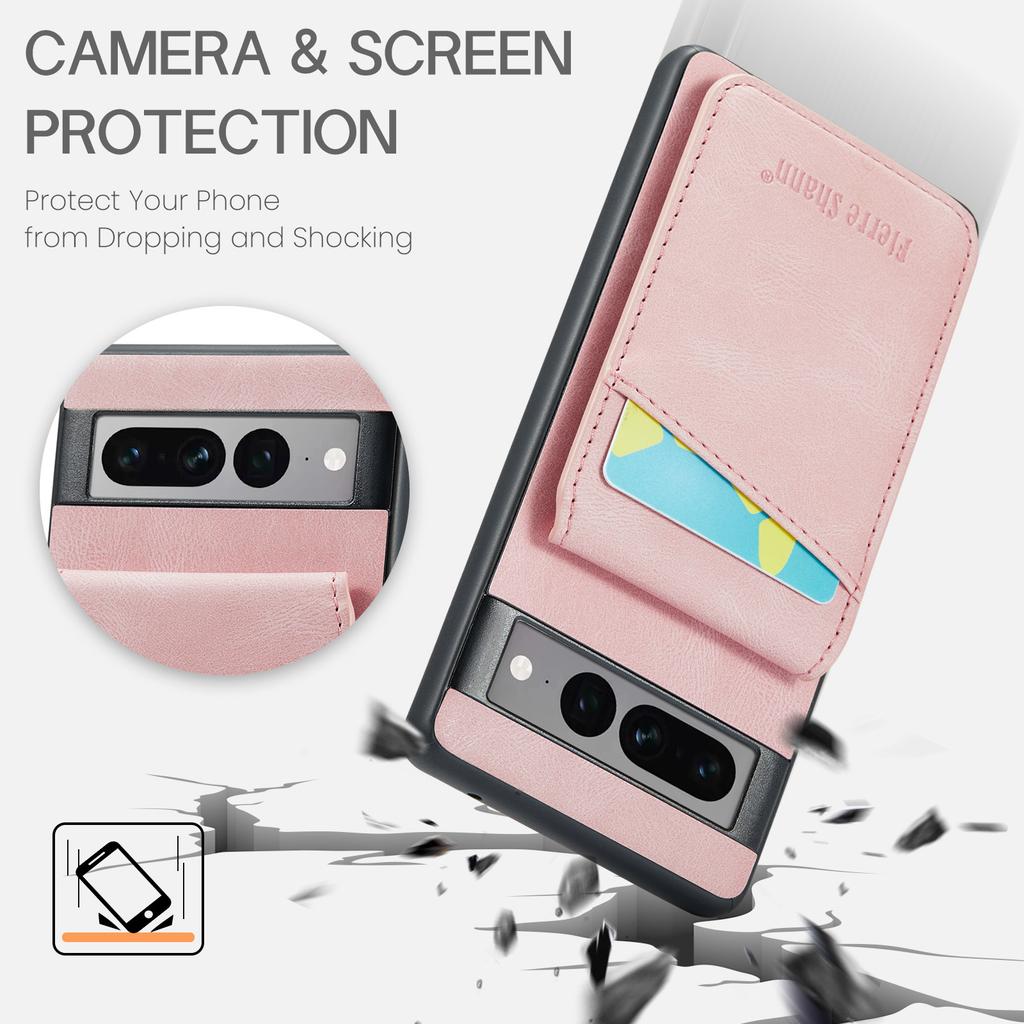 For Google Pixel 8 Pro Cell Phone Case PU+TPU Cover with Kickstand