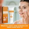 Facial sweat-absorbing lotion gently cleanses facial skin, refreshing