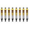 8pcs Shock Absorber 108mm Aluminum Alloy Front Rear Assembly Spring Damper Suspension for 1/10 P RC Car Yellow