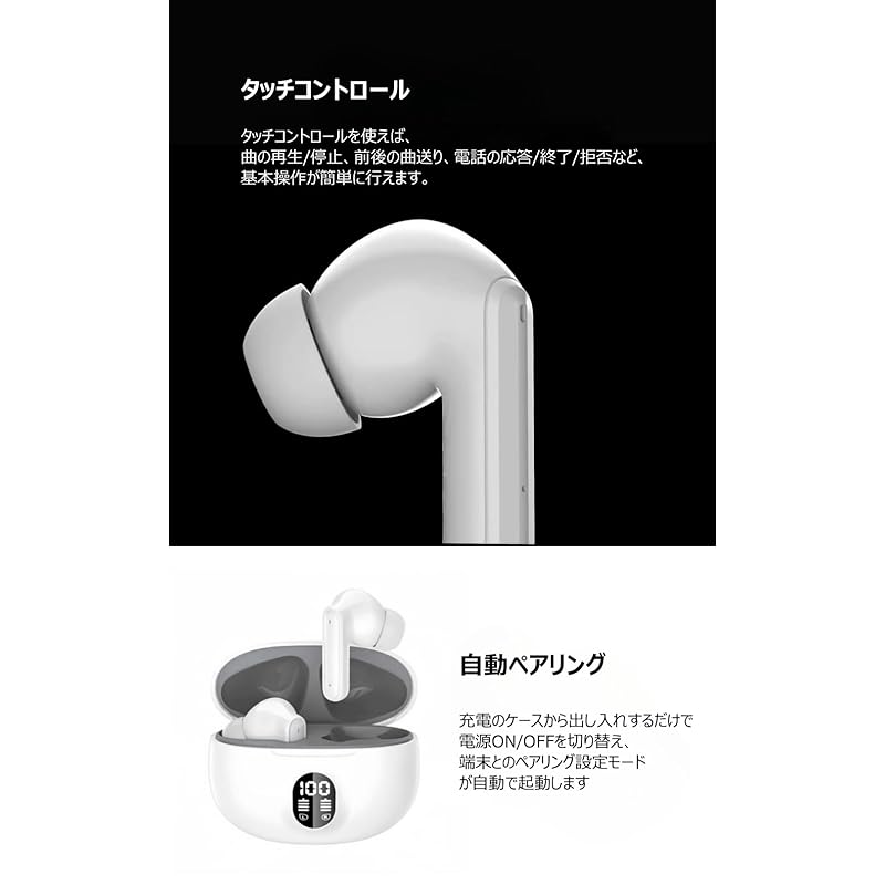 Earphones Bluetooth Wireless Earphones 2025 New Model Bluetooth Hi-Fi Sound Quality Long Playback with Microphone ENC Noise Canceling LED Display