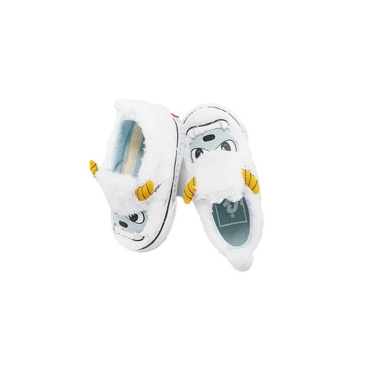 Vans Кроссовки Slip-On V Toddler Yeti Baby белые черные True-White VN0A5KXO8CG