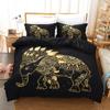 Bohemian Elephant Duvet Cover Set Boho Tribal Exotic Polyester Comforter Cover For Men Women Kids 3D Elephant Life Tree Printed