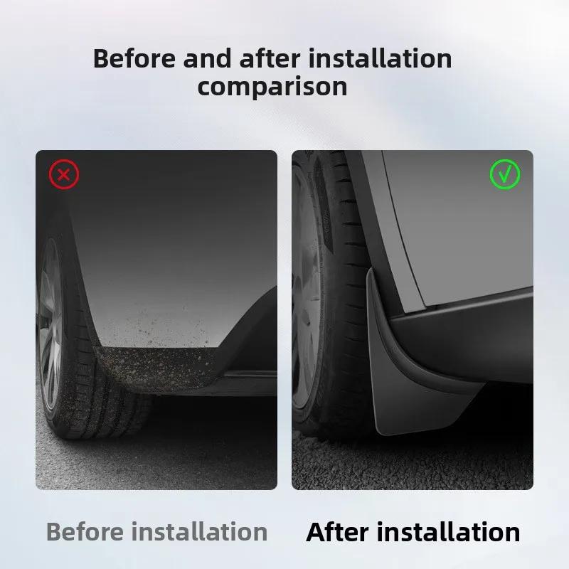 Автомобильная наклейка для Tesla Model 3 Y Juniper Highland 2025 Обновляет Оригинальную Заводскую Модель Передние Задние Колесные Арки Грязь и Грязь Ca