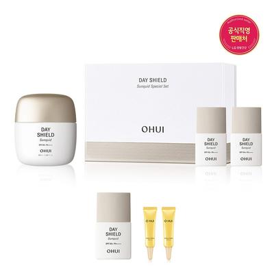 Специальный набор Dayshield Sunquid (Dayshield Sunquid 50 мл, Sunquid 13 мл x 3 шт., Miracle Toning Ежедневный солнцезащитный крем 4 мл x 2 шт.)