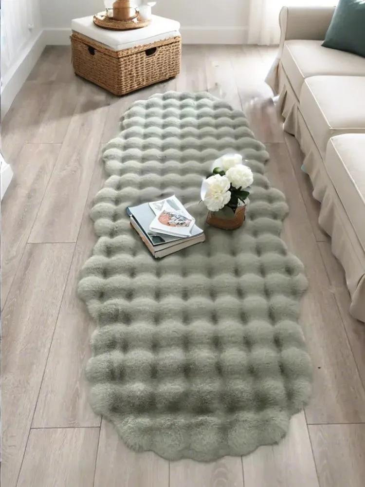 Bedside mat 60x90 cm 20 mm monotonous beige