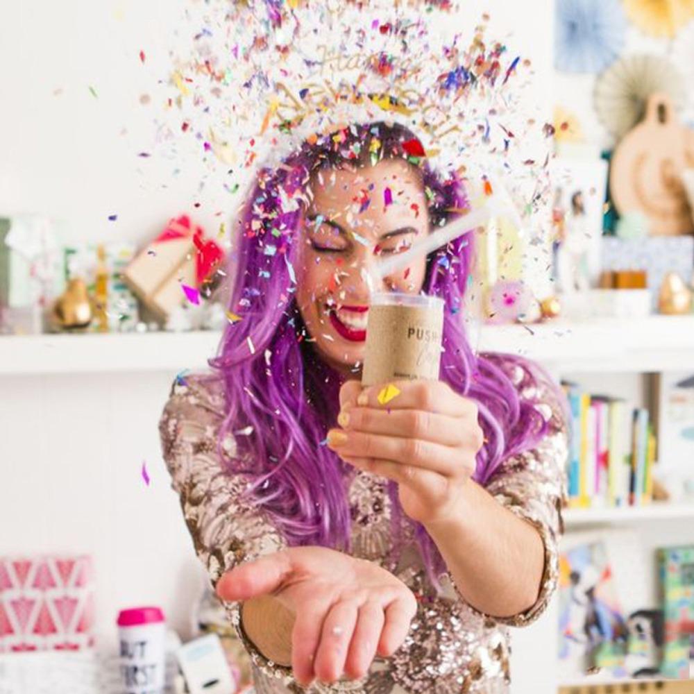 Юбилей взрывающийся девичник конфетти украшения праздничные атрибуты конфетти хлопушка для свадьбы