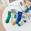 5 пар детских носков, спортивные носки для мальчиков, мягкие вентилируемые, впитывающие пот сетчатые носки корейской версии, средние носки для детей от 1 до 12 лет