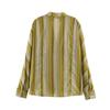 Womens Striped Casual Set Long Sleeve Shirt Pants Outfit Chic Two-Piece Ensemble